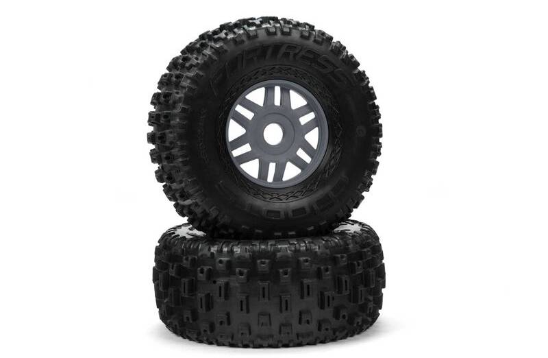 1/8 dBoots Fortress Front/Rear 2.4/3.3 Pre-Mounted Tires, 17mm